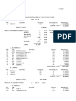 QTY Description Rate Per Day # of Working Days Estimated Cost