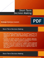 Module 5 Short Term Decision Making