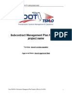 Subcontract Management Plan For: Insert: Project Name