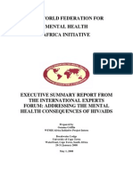 The World Federation For Mental Health Africa Initiative