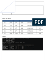 DATE: 26.09.2020: Sample Table - Worker