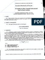 Standard M Ethods of Test For: Weight of Coating On Zinc-Coated (Galvanized) ) Iron or Steel Articles