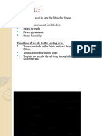 Needle: Functions of Needle in The Sewing M/C