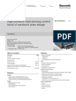 High-Pressure Load-Sensing Control Block of Sandwich Plate Design