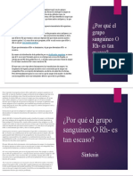 Por Qué El Grupo Sanguíneo O RH - Comunicacion