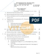 Final Assessment Test - November 2016 / / / /: Course: Class NBR(S) : Slot: Time: Three Hours Max. Marks: 100