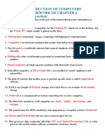 Introduction of Computers Homework of Chapter 1: Fill The Empty Places Questions