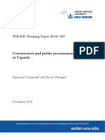 Construction and Public Procurement in Uganda