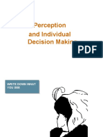 Perception and Individual Decision Making