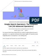 Google Search Operators - The Complete List (42 Advanced Operators) PDF