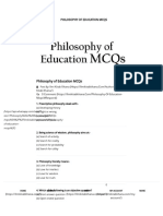 Philosophy of Education MCQs - Ilmi