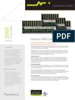 Foxboro 2500 Controller: Specification Sheet