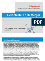 Exxonmobil / Xto Merger: R.W. Tillerson and D.S. Rosenthal