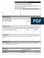 Individual Development Plan Worksheet