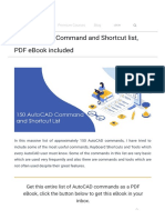 AutoCAD Command and Shortcut List, PDF Ebook Included PDF