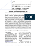 Stroke Disability and Physiotherapy Interventions: A Quantitative Evaluation of Physiotherapy Treatment Approaches' in Zambia