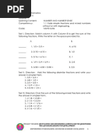 1st Quarter Grade 6 Math Item Bank