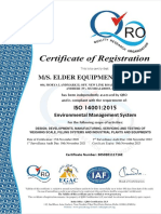 Ms. Elder Equipments PVT LTD Qro Egac 14001 PDF