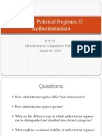 Political Regimes - Authoritarianism