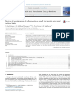 Review of Aerodynamic Developments On Small Hor - 2015 - Renewable and Sustainab