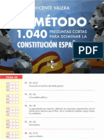 Extracto 4 EL MÉTODO 1040 PREGUNTAS CORTAS PARA DOMINAR LA CONSTITUCIÓN ESPAÑOLA