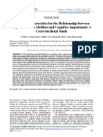 Clinical Characteristics For The Relationship Between Type-2 Diabetes Mellitus and Cognitive Impairment: A Cross-Sectional Study