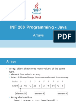 INF 208 Programming - Java: Arrays