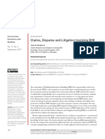 Claims, Disputes and Litigation Involving BIM: Construction Economics and Building Vol. 17, No. 3 September 2017