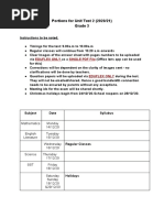 Portions For Unit Test 2 (2020/21) Grade 3: Asa (Office Lens App Can Be Used