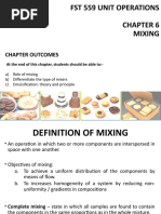 FST 559 Unit Operations Mixing: Chapter Outcomes