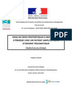 Essai de Pieds Prothétiques À Restitution D'Énergie Chez Un Patient Amputé Tibial D'Origine Traumatique