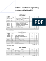 Curriculum M Tech Structural Construction Engineering 2019