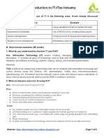 Chapter - Introduction To IT-ITes Industry Class 9