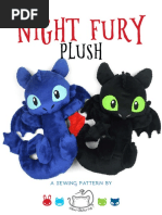 Night Fury Toothless Plush Sewing Pattern by Sewdesune-Dbkd41j PDF