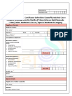 Application For SBC Caste Certificate v0.1