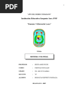 Monografía Sistema Colonial