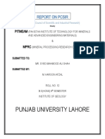 Punjab University Lahore: Report On Pcsir