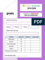 Respuestas-Examen Diagnostico Sexto Grado PDF