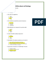 MCQs About Cell Biology