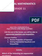 Gen Math Module 6 Solving Exponential Equation and Inequalities - 112920