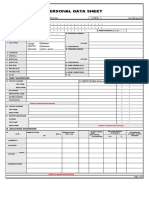 Personal Data Sheet