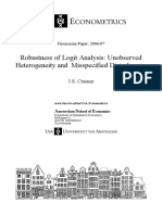 Robustness of Logit Analysis: Unobserved Heterogeneity and Misspecified Disturbances