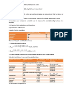 Resume of Chapter 11 Return, Risk, and The Capital Asset Pricing Model