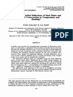 Tolerances of Initial Deflections of Steel Plates and Strength of I Cross-Section in Compression and Bending