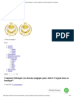 Comment Fabriquer Un Charme Magique Pour Attirer L'argent Dans Sa Boutique - PDF