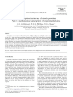 Water Sorption Isotherms of Starch Powders