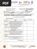 Reporte de Investigación Taller de Investigación Ii Tema I