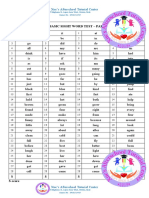 Basic Sight Word Test Part 1 & 2