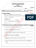 Sta-Class-5-Maths Term-I-Exam Ques Paper