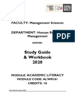 Academic Literacy Study Guide 2020 - Semester 2